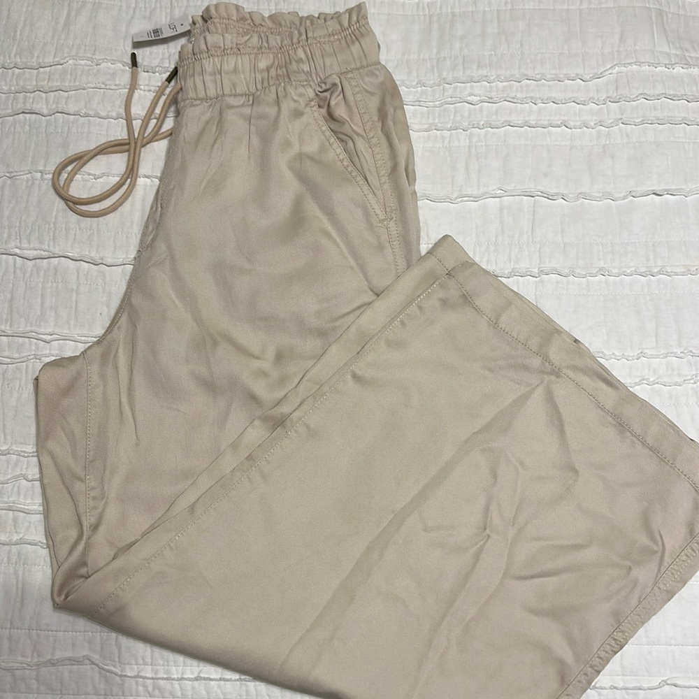 Loft Pants-drawstring, wide legged, cropped